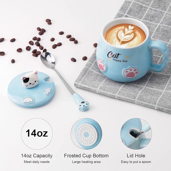 Bgbg Coffee Mug Warmer & Cute Cat Mug Set, Beverage Cup Warmer - Image 4