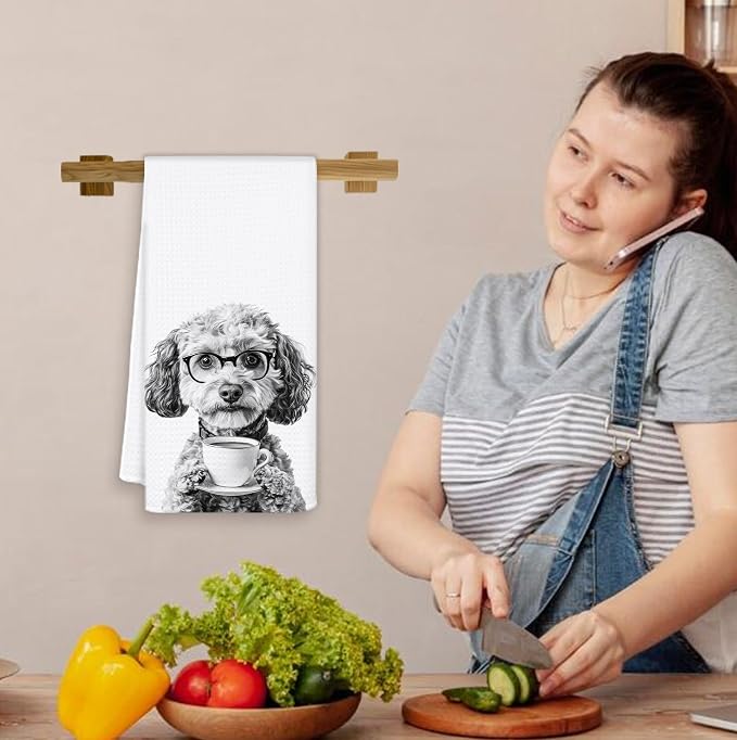 Funny Poodle Kitchen Towels, Poodle Gifts - Image 6