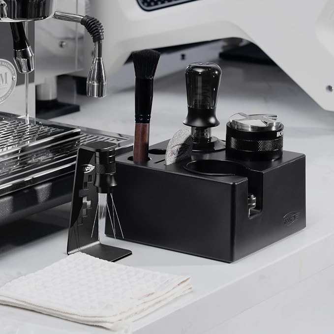 IKAPE 58mm Black Espresso Tool Set 8 IN 1, Coffee Tamper, Distributor, Magnetic - Image 3