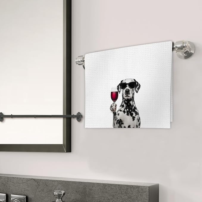 Dalmatian Gifts Wine Kitchen Towels Set of 2, Gifts - Image 3