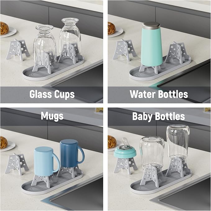 NiHome Silicone Water Bottle Drying Racks Set of 3 - Image 4