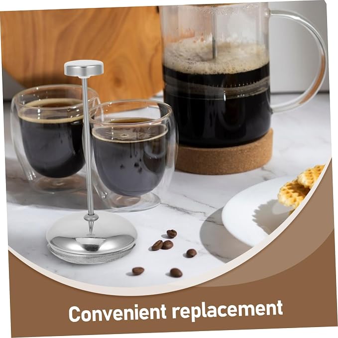 PRETYZOOM Coffee Press Replacement Filter Kit Lid Fine Mesh Plunger Strainer - Image 9