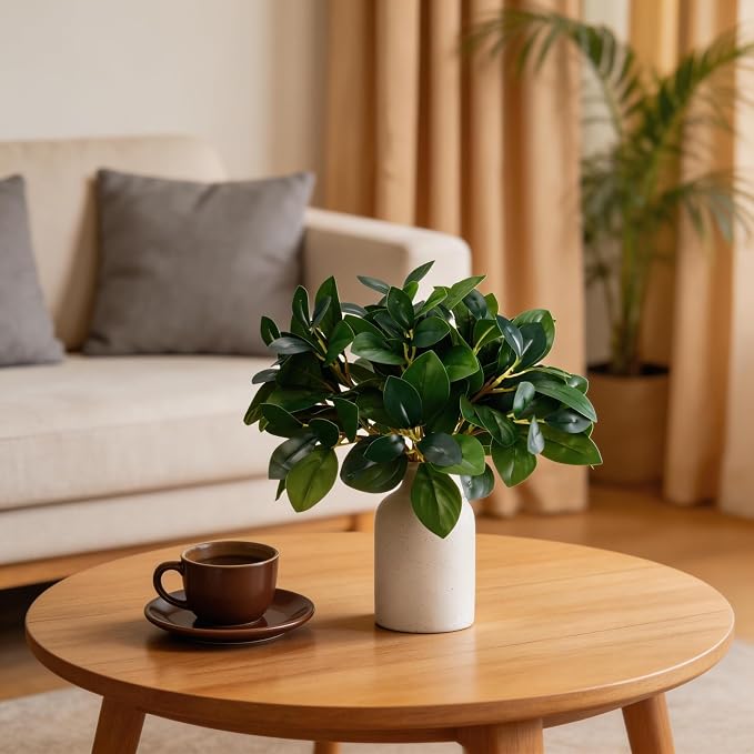 12 Inch Artificial Plant Indoor, Small Fake Plants Eucalyptus Stems - Image 9