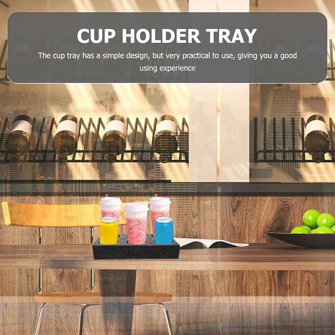 GANAZONO 2 Pack Takeout Beverage Carrier Tray Reusable Cup Tray - Image 8