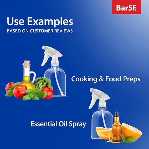 Bar5F Plastic Spray Bottle, 16 oz | Leak Proof, Trigger Handle, Adjustable Fine - Image 6