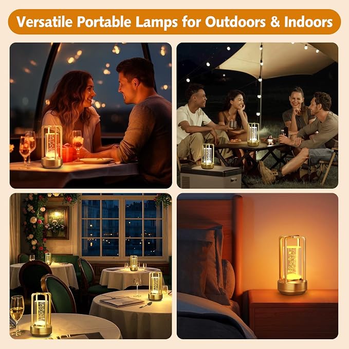 Portable Table Lamp for Outdoor Indoor: Cordless Rechargeable Desk Lamp - Image 6