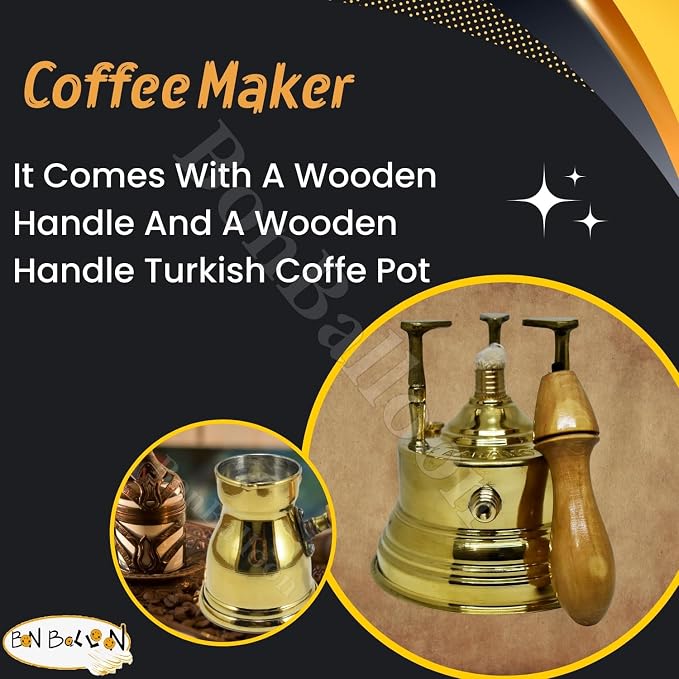 Al Bramony Brass Turkish Greek Coffee Alcohol Burner Maker Table Top Tabletop - Image 7