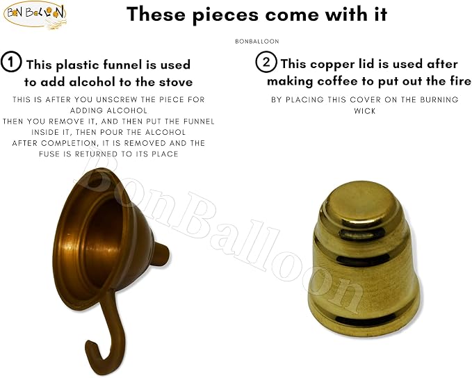 Al Bramony Brass Greek Turkish Coffee Maker Burner Table Top Tabletop - Image 4