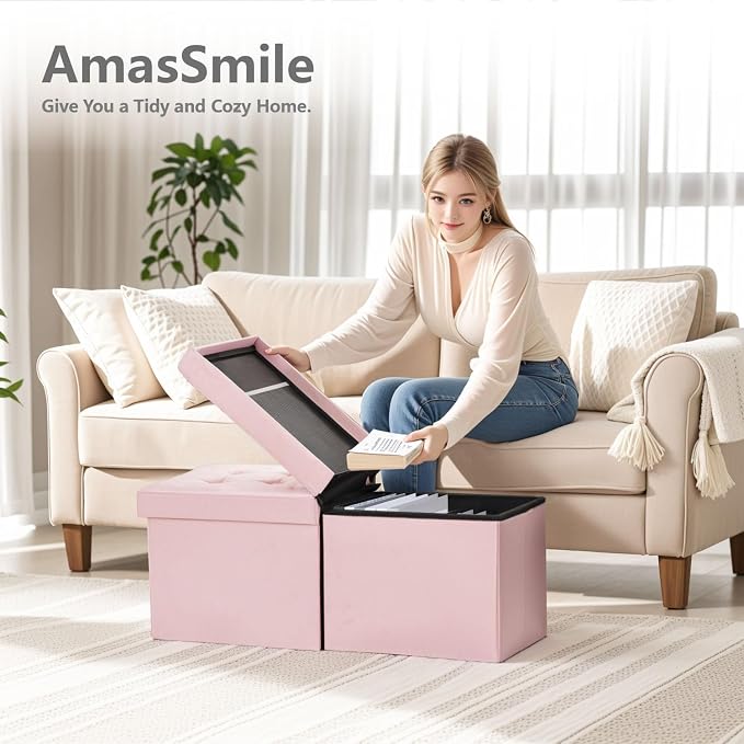 AmasSmile Footrest Ottoman Bench - Image 5