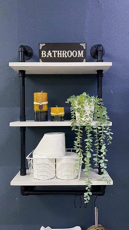 ROGMARS Industrial Pipe Shelving Bathroom Shelves - Image 4
