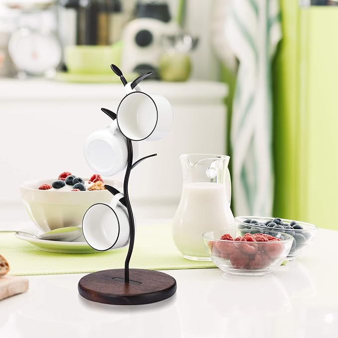 ALLCENER Mug Holder, Countertop Mug Tree, Coffee Mugs & Tea Cup Storage Rack - Image 3
