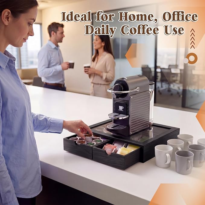 Black Wooden Tea Bag Organizer - Image 6