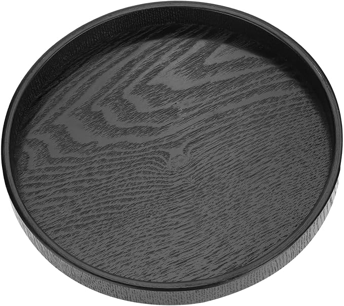 Yinhing Round Tray, Coffee Table Tray Food Meals Serving Plate Restaurant Wood - Image 2