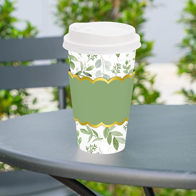 JarThenaAMCS 50 Pcs Greenery Coffee Cups - Image 5