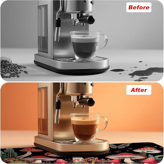 Coffee Mat, Coffee Bar Accessories Fit Under Coffee Maker Espresso Machine - Image 6