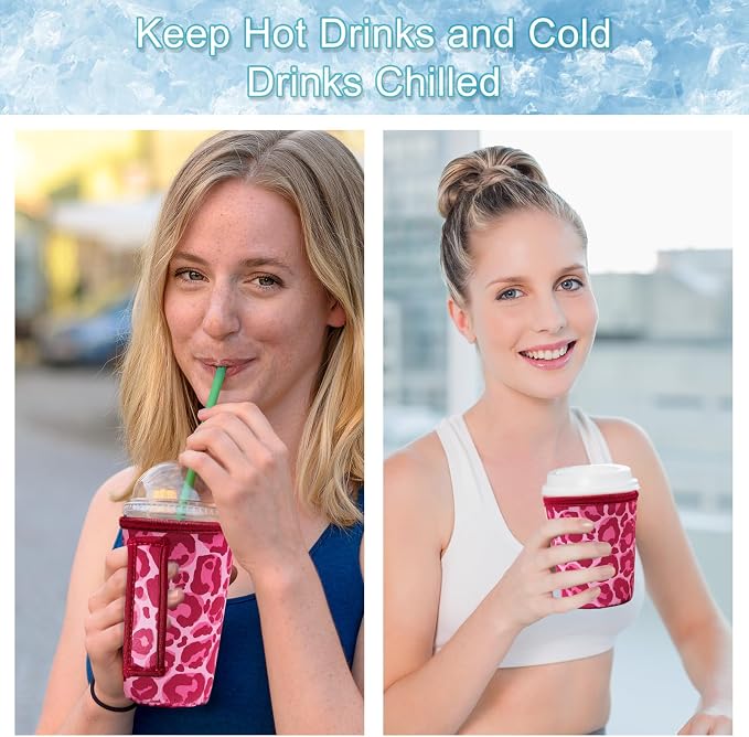 3 Piece Reusable Iced Coffee Sleeves Java Sok Coffee Sleeves - Image 7