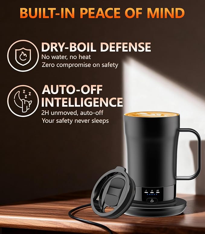 Self-Heating Coffee Mug, 14oz Heated Coffee Mug Rechargeable - Image 4