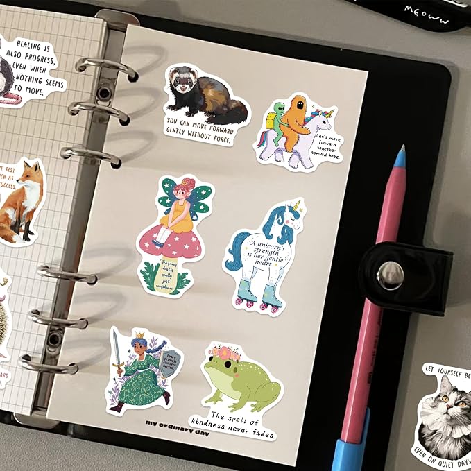100PCS Emotional Support Animal Stickers Pack, Waterproof Positive Affirmation - Image 7