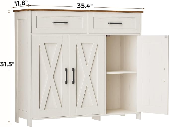 Homhedy Sideboard Buffet Cabinet, Coffee Bar Storage Cabinet - Image 2