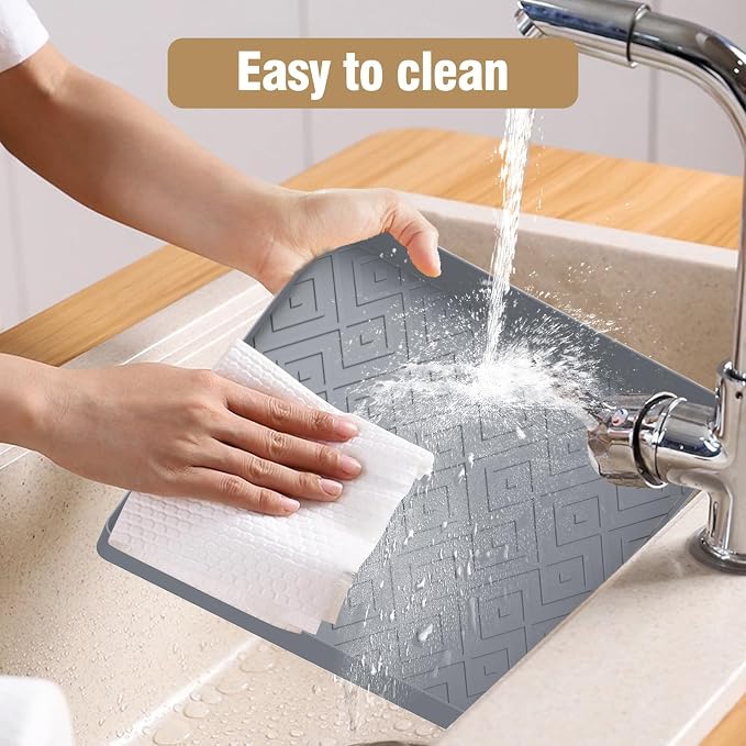 Water Cooler Mat, 19.7" x 19.7" Silicone Water Dispenser Mat, Non Slip Water - Image 7