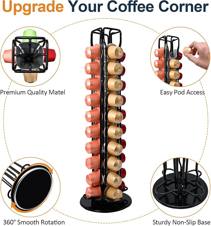 Coffee Pod Holder – 360° Silent Rotating - Image 7