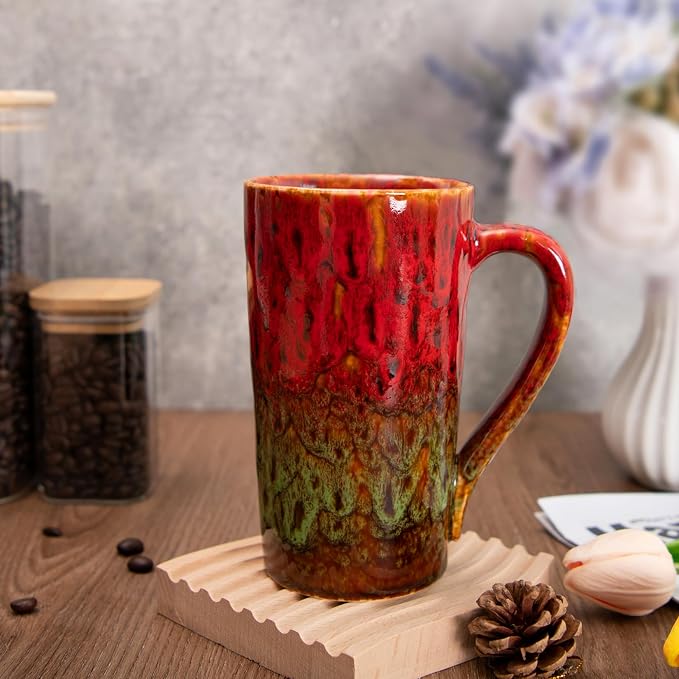 20oz Porcelain Coffee Mugs Set of 4, Large Tall Coffee Mugs - Image 3