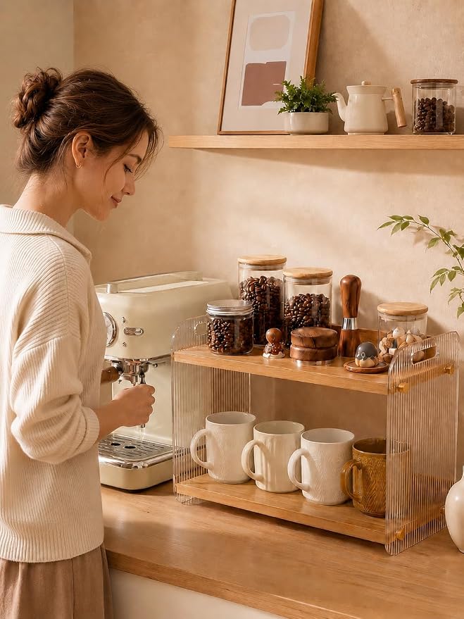 2 Tier Coffee Station Organizer - Image 2