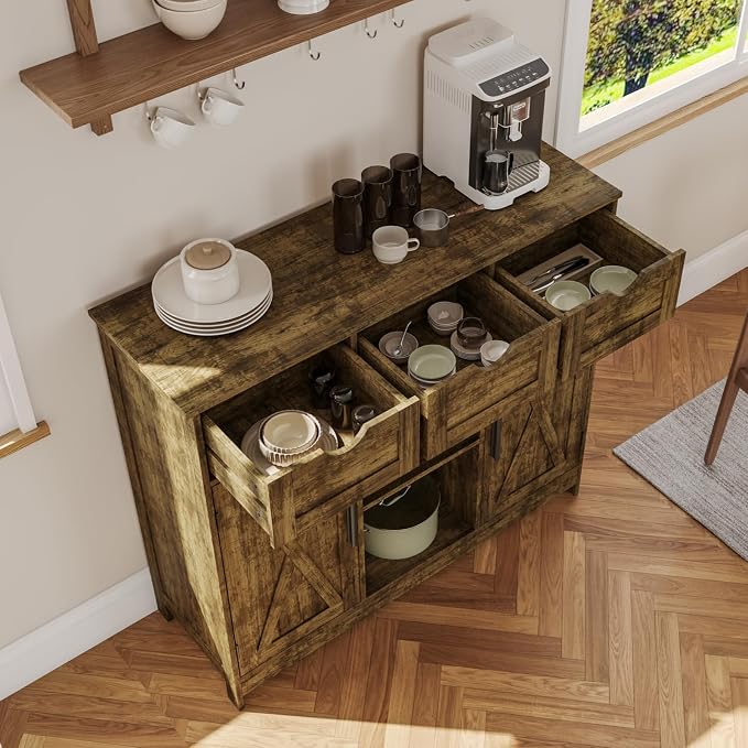 Viaozutis Storage Cabinet, Coffee Bar Cabinet - Image 5