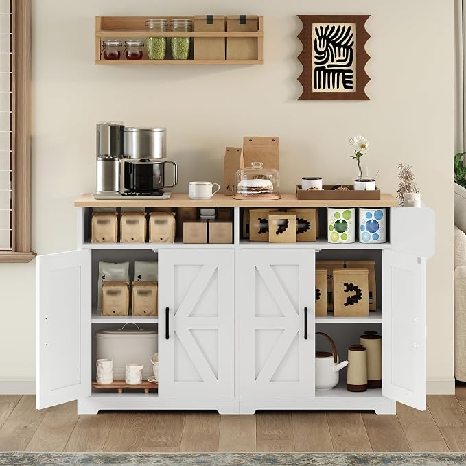 YATINEY Coffee Bar Cabinet, Kitchen Island - Image 6