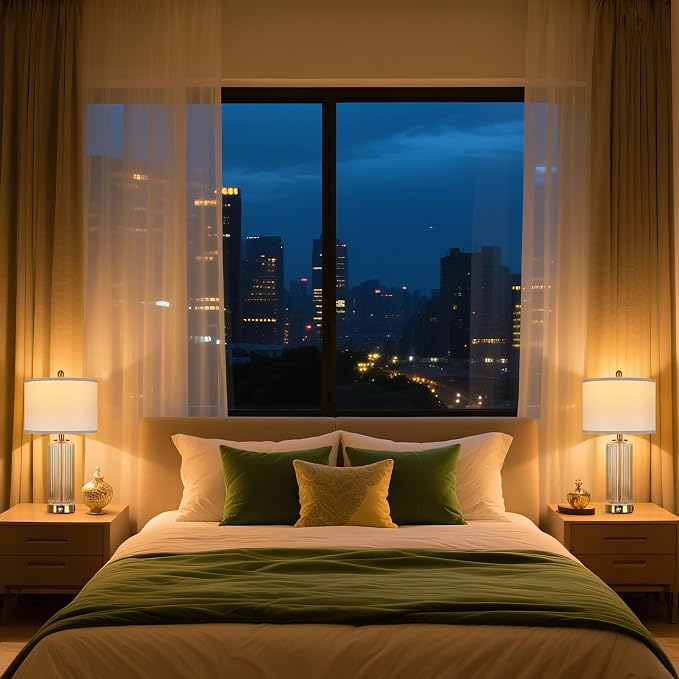 Table Lamps Set of 2 with Touch Control, 3-Way Dimmable Nightstand Lamp with - Image 7