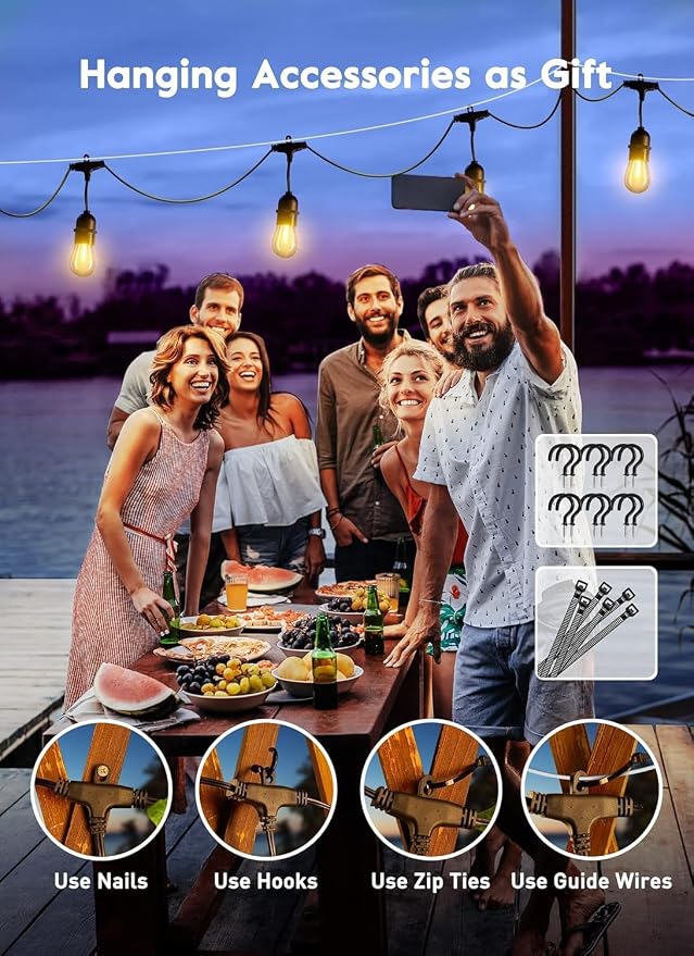 Brightown 82FT Outdoor String Lights - Image 4