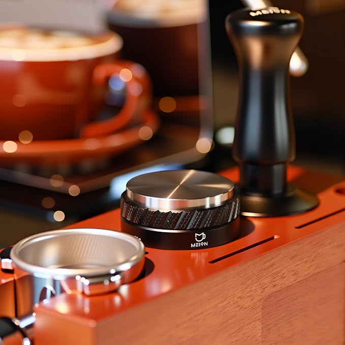 MEION Coffee Distributor & Tamper 53.3mm, Double-Sided Espresso Leveler - Image 9