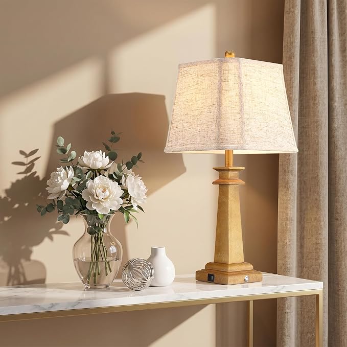 27.5" Table Lamps Set of 2, 3-Way Dimmable Touch Lamps - Image 7