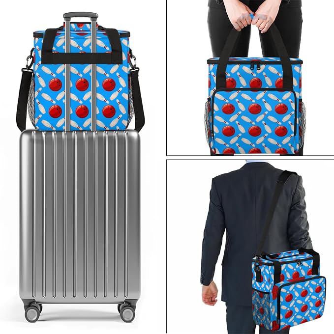Bowling Ball Coffee Maker Travel Bag, Bowling Ball Large Carrying Storage Case - Image 7