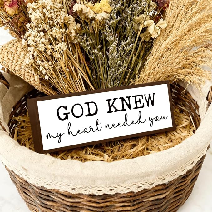 God Knew My Heart Needed You Sign, Christian Wood Sign, Decorative Wooden Box - Image 3