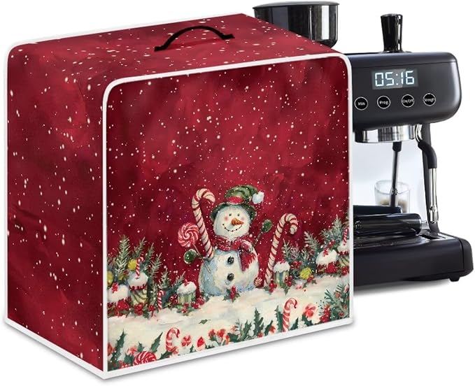 Christmas Candy Snowman Coffee Maker Covers by Kathyboom