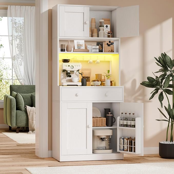Korfile 71" Tall Kitchen Pantry Storage Cabinet - Image 7