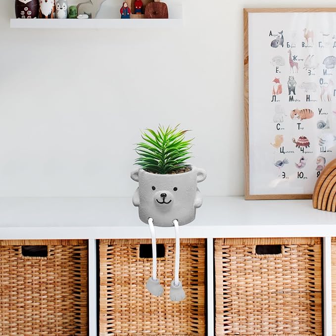 Artificial Succulents in Cement Pots - Image 4