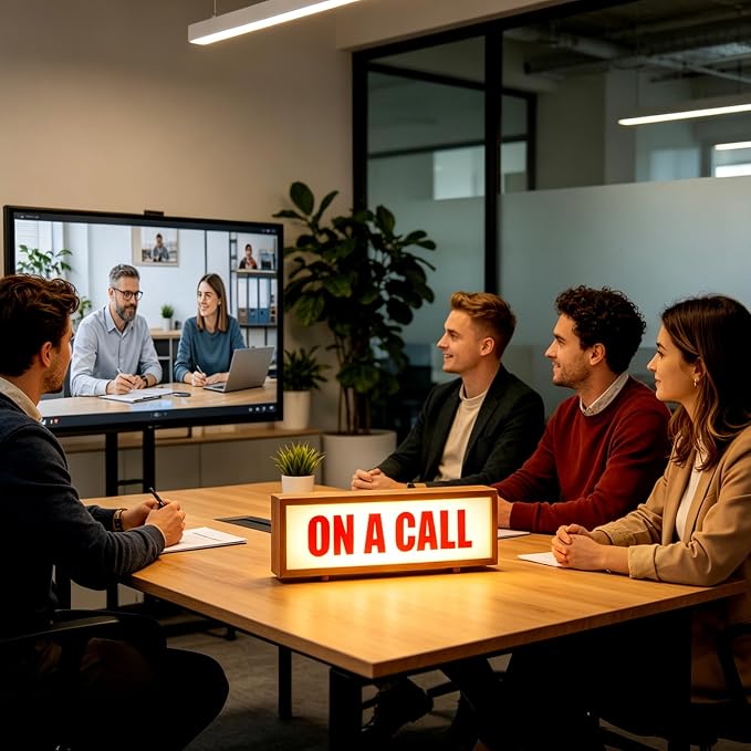 ON A Call LED Neon Lightbox Dimmable Wall Mountable Pulsing Studio Warning Sign - Image 4