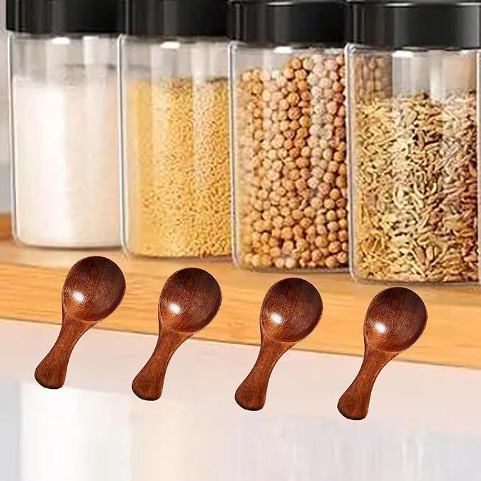 6 PCS Mini Wooden Spoons, 3.2 Inch Tiny Spoons - Image 6