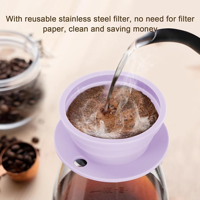 Collapsible Paperless Pour Over Coffee Maker - Image 2
