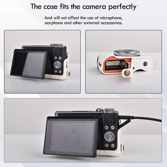Rieibi G7 X G7X II G7X III Case, Vintage Leather Camera Case - Image 5
