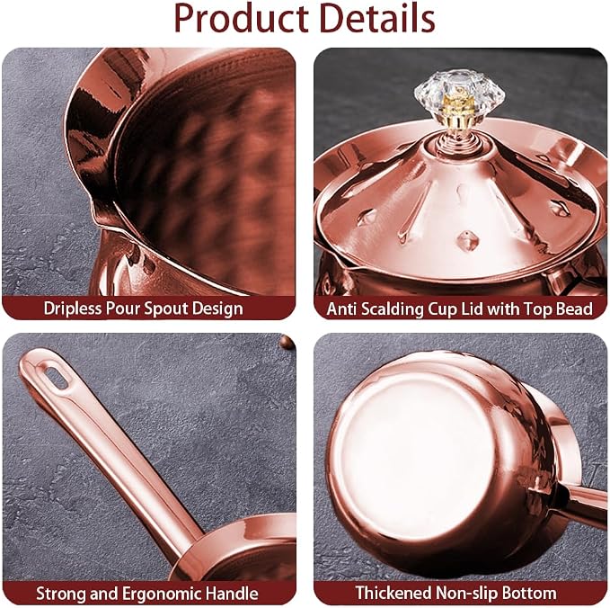 Stainless Steel Turkish Coffee Pot - Image 4