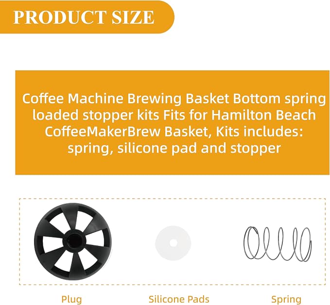 Coffee Machine Brew Basket Bottom Spring Loaded Stopper Kit - Image 3