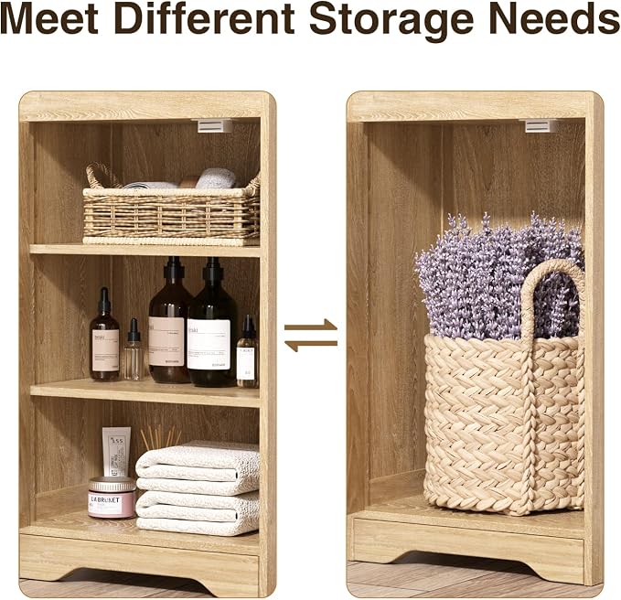 FiveWillowise 67" H Natural Bathroom Storage Cabinet - Image 7