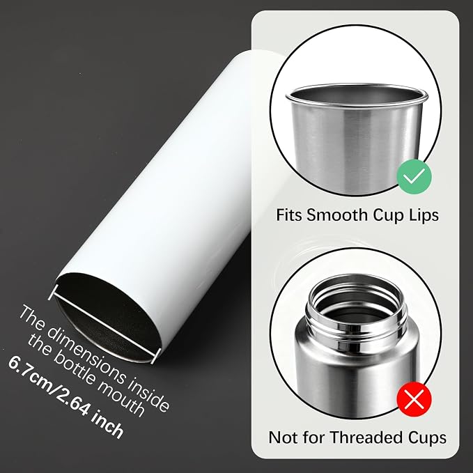 6 Pack 20 oz Skinny Tumbler Replacement Lids Plastic Splash Covers tops - Image 3