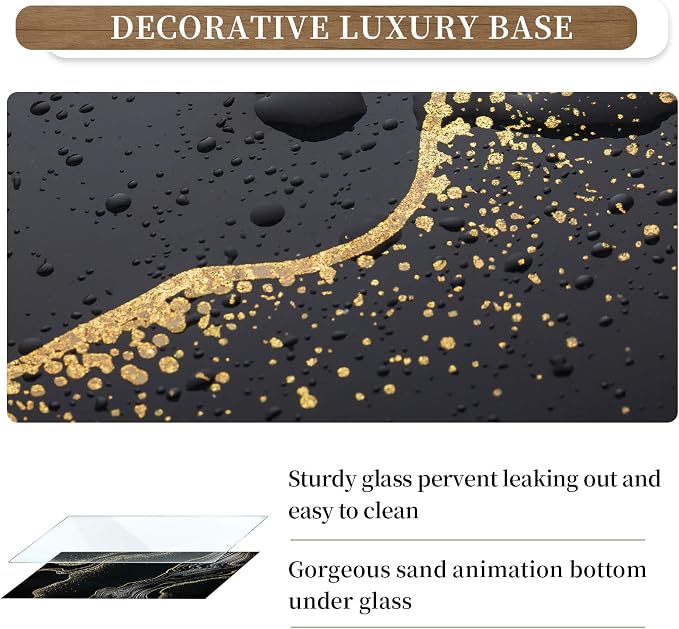 Hanobe Decorative Serving Tray Black: Coffee Table Tray - Image 4