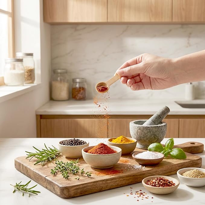 Tebery 60PCS Mini Wooden Spoons Small Bath Salt Spoon Candy Spoon Baby Spoon - Image 6