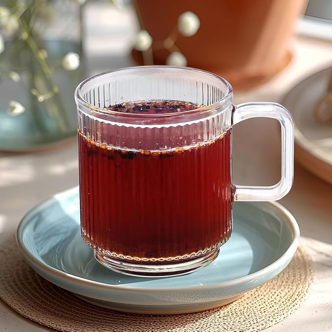 12 PACK Premium Glass Coffee Mugs - Image 5