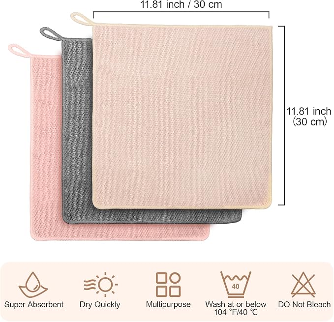 Barista Towels - 6 Pack Microfiber Coffee Cleaning Cloth Set, Espresso - Image 2